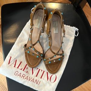Valentino Garavino ROCKSTUD Heels sandal turquoise